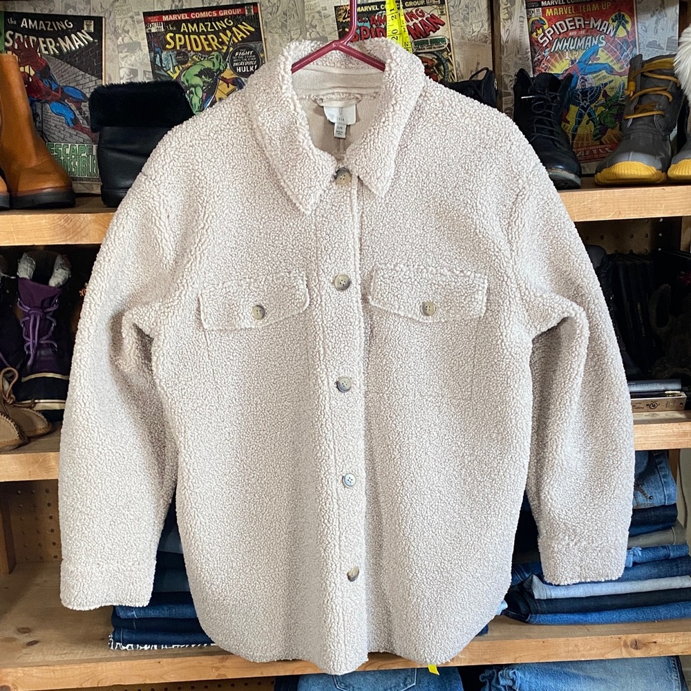 Joie Teddy Fleece Shacket – Cream – Size Large